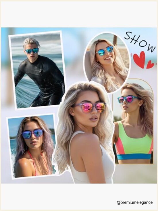 Polarized Square Sunglasses UV Protection Medium Fit main image 6